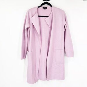 Elegant Lavender Open Front Cardigan